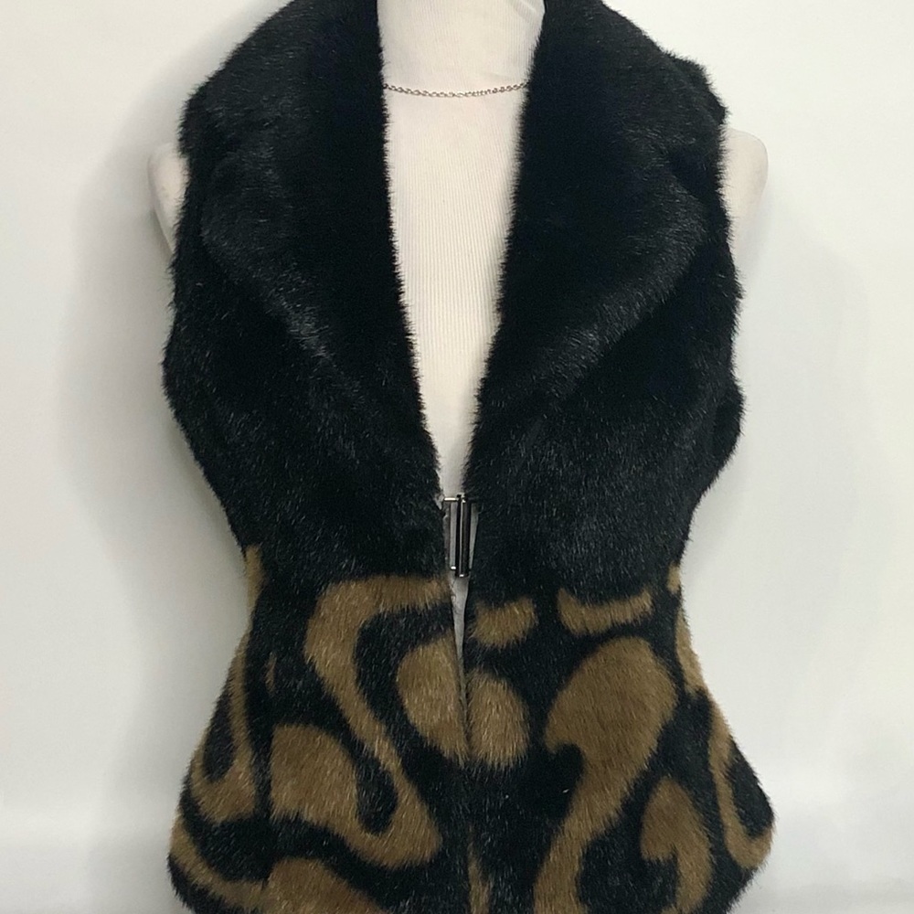 VEGAN FAUX TWO TONE WOMENS BEAUTIFUL VEST